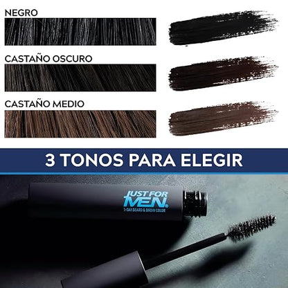 Just For Men Retoque Instantáneo Canas y Cejas, Castaño Oscuro