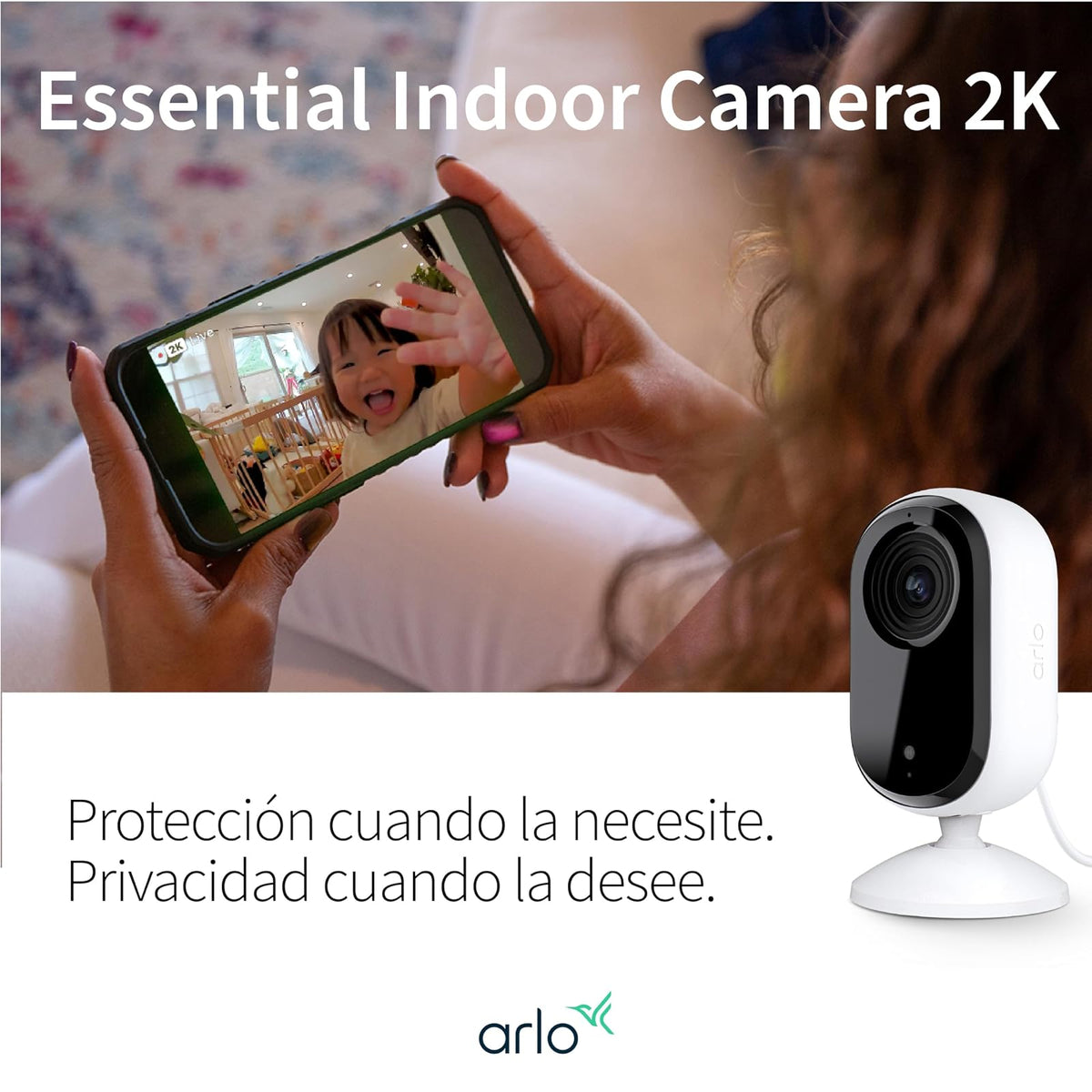 Essential Indoor Camera (2nd Generation), White, 1 Pack