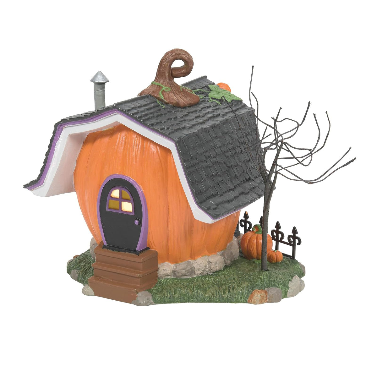 Department 56 Disney Village Halloween Pumpkintown Mickey Mouse Tallado Estudio Iluminado Edificio, 14.0cm, Multicolor