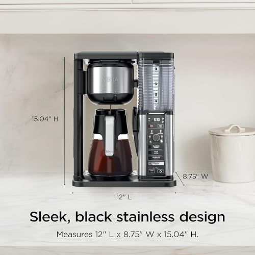 Ninja Cafetera de Especialidad 10 Tazas Capuchino y Latte CM401 | Concentrado para Lattes y Capuchinos | 4 Modos de Preparación | Opción Jarra o Vaso Individual