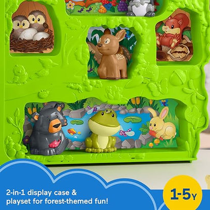 Fisher-Price Little People Estuche de Animalitos del Bosque, Set de Juego Portátil, 8 Figuras de Animales, Juguete para Bebés de 1 Año en Adelante