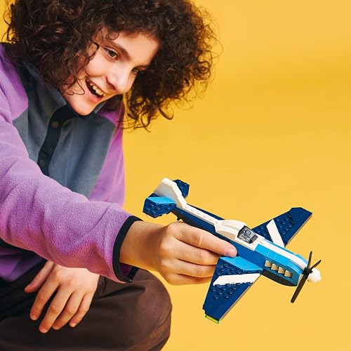 LEGO® Creator 3en1 Aeronave: Avión de Carreras Juguete de construcción transformable en un Jet o un helicóptero, Idea de Regalo para niños y niñas de 7 años o más 31160