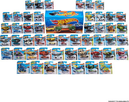 Hot Wheels Die Cast Basics Vehículo de Juguete Paquete de 50 Autos con una fantástica decoración para niños de 3 años en adelante