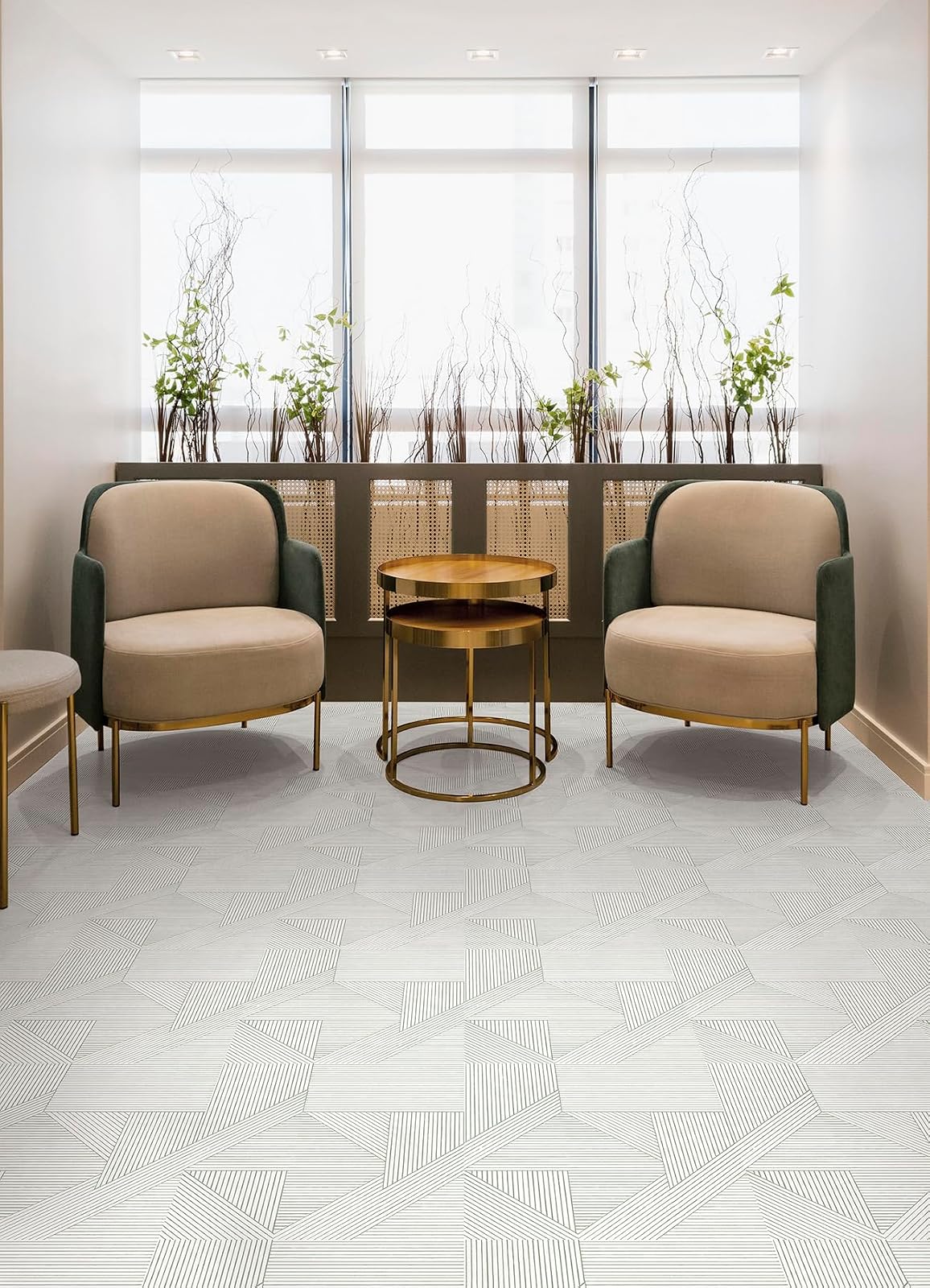 FloorPops FP4948 - Azulejos de piso neutros de 12 x 12 pulgadas