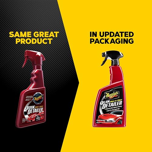 Meguiar's A3332 Detallador de Aerosol - 1 x 32 oz. | Niebla y toallita, contaminantes claros, aumentan el brillo, mantiene la pintura y la cera como nuevas