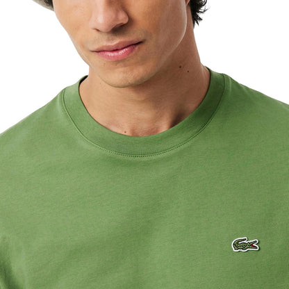 Lacoste Playera de Manga Corta con Cuello Redondo y Ajuste clásico CamisetaHombre