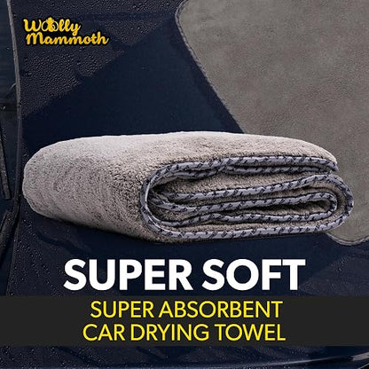 Chemical Guys Woolly Mammoth Toalla de Microfibra para Secadora (36" x 25") Automóviles,Camiones, Todoterrenos, Autocaravanas, Hogar, Mascotas, Suciedad, Gris