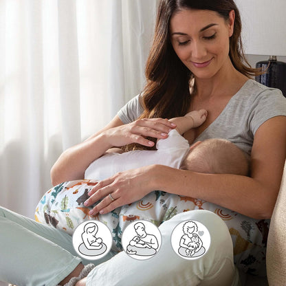 Boppy - Funda de almohada de lactancia, Spice Woodland, mezcla de algodón, se adapta al soporte original para lactancia, alimentación con biberón y unión, solo funda, se vende por separado