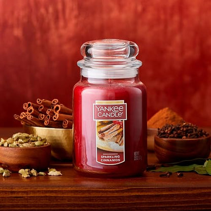 Yankee Candle Vela en Tarro Grande, Canela, Candelas, Sparkling Cinnamon, Large Jar Candle, 1