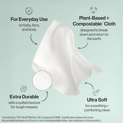 The Honest Company Toallitas para bebé, 720 unidades, diseño de patrón de juego, más del 99% de agua, pura y suave, base vegetal, sin fragancia, toallitas húmedas extra gruesas y duraderas.