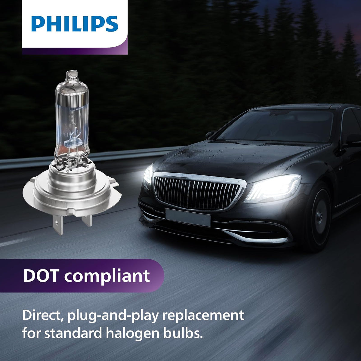 Philips Automotive Lighting 9006XSNGPS2 NightGuide Platinum Foco para Faros Delanteros, Paquete de 2, Blanco