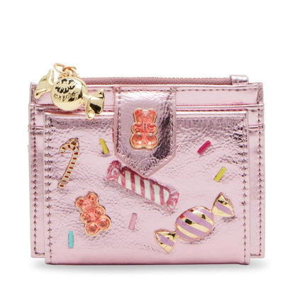 Betsey Johnson Candy Bifold Wallet para mujer, Rosado, Talla unica
