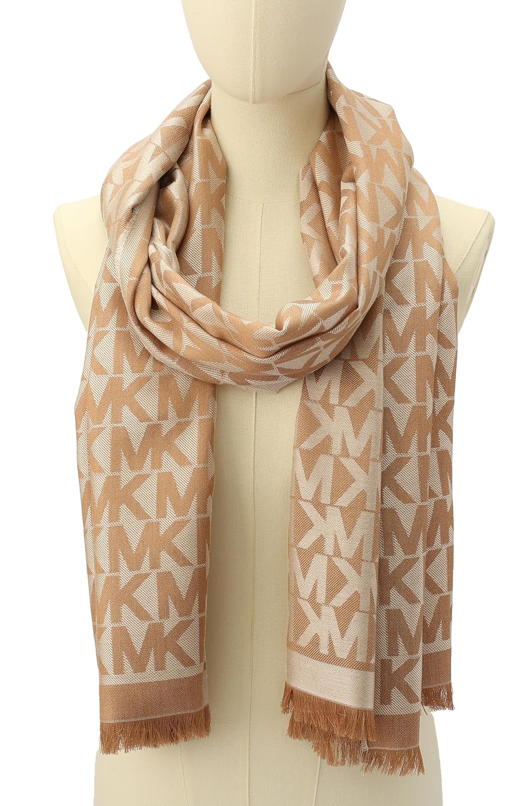 Michael Kors Mk Charm Colorblocked Lws Scarf, Stylish Fashion Accessory for Cold Weather Bufanda Mujer