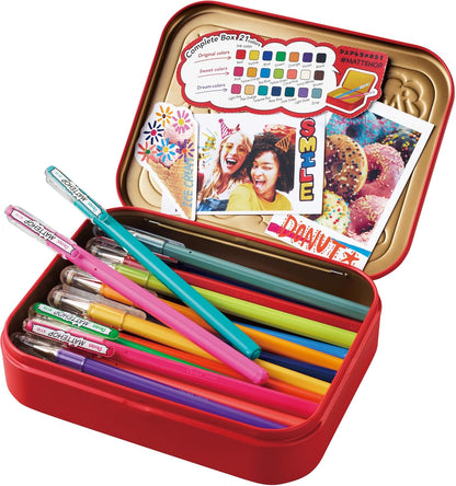 Pentel Mattehop Bolígrafo de Tinta Gel Opaco Punto Mediano Caja 12 Piezas - 1 stück (21er Pack) - varios colores