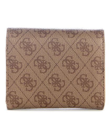 GUESS CARTERA LAUREL II SLG SMALL TRIFOLD MUJER CAFÉ ESTAMPADO SG7459143-LTL