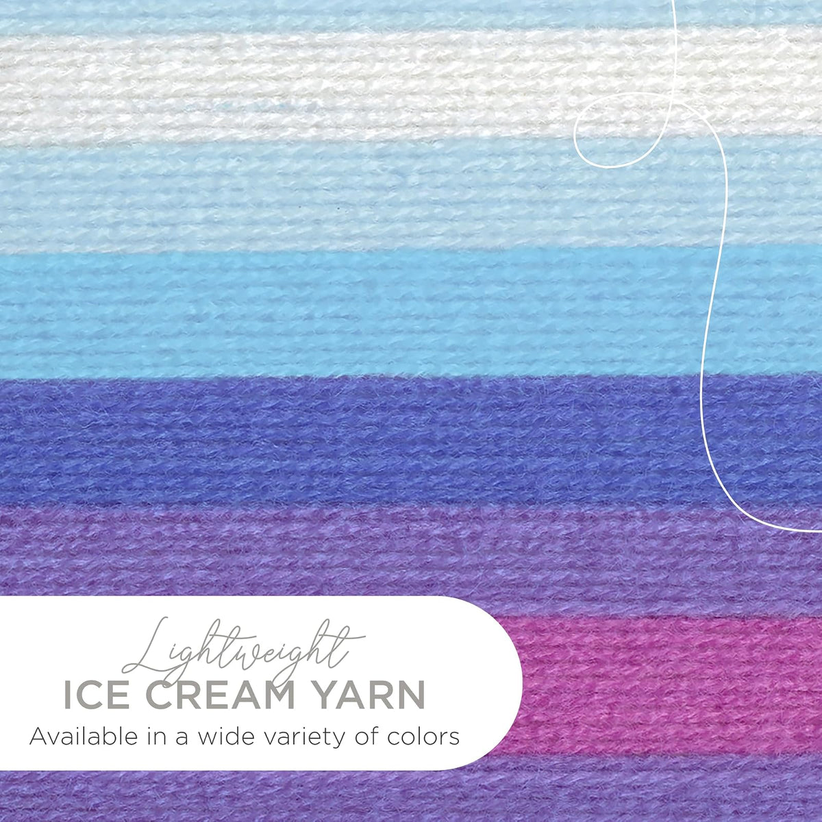 Lion Brand Yarn (1 madeja) - Hilo de helado para bebé, Moon Mist, 1182 pies (paquete de 1)