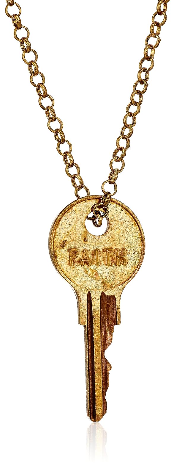The Giving Keys Collar clásico XL - Dorado antiguo - FAITH