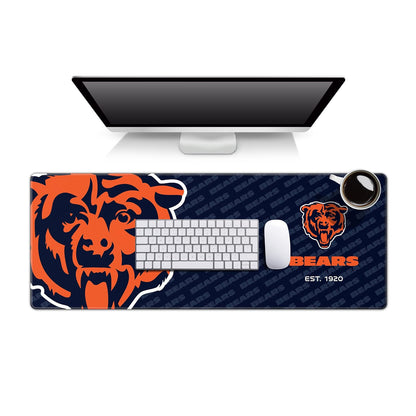 YouTheFan Tapete para Escritorio NFL con Logo de tu Equipo - 30.5 x 80 cm - Chicago Bears
