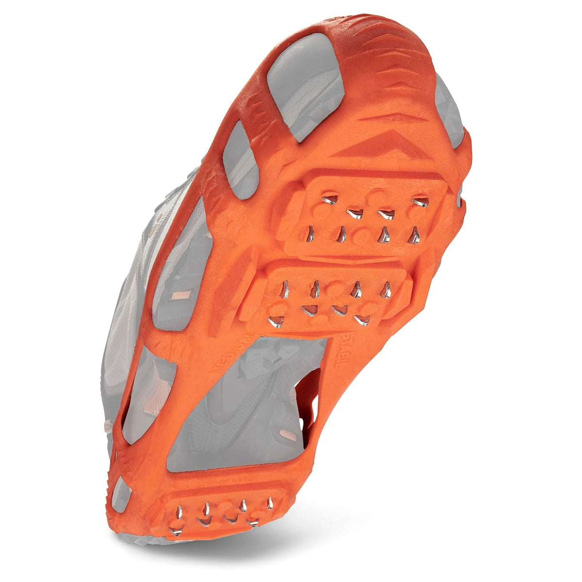 STABILicers - Tacos de tracción para Caminar sobre Nieve y Hielo (1 par) - naranja - fiesta de bloques - M