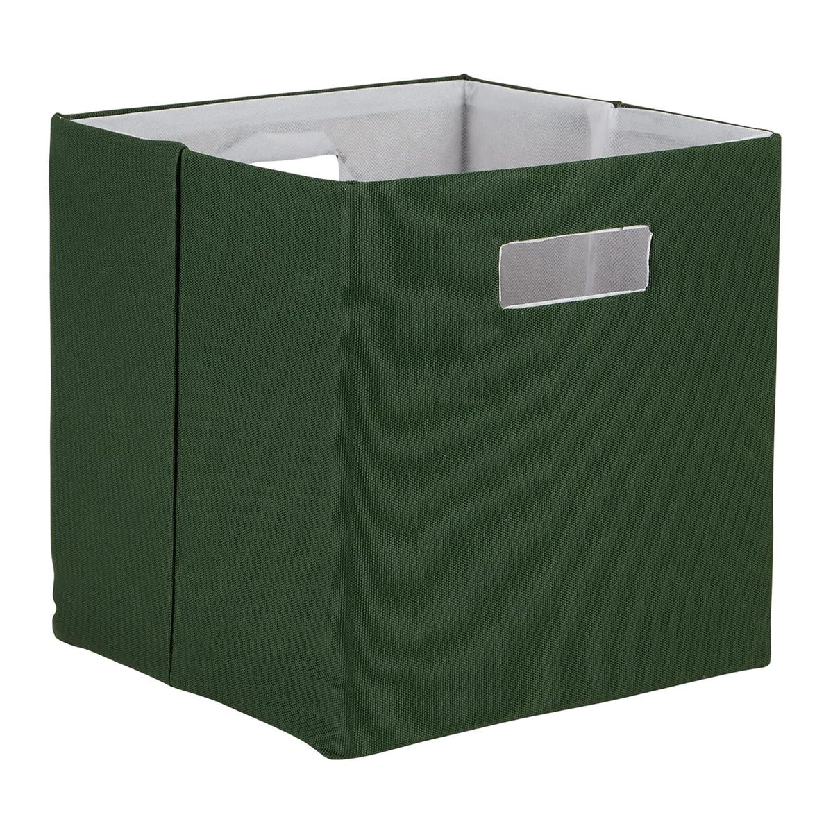 DII cubeta de Almacenamiento Plegable de poliéster, sólido, Ligero y Duradero, Cuadrado Grande, 13 x 13 x 13 Pulgadas, Verde Cazador - Large Square, 13x13x13" - Verde cazador