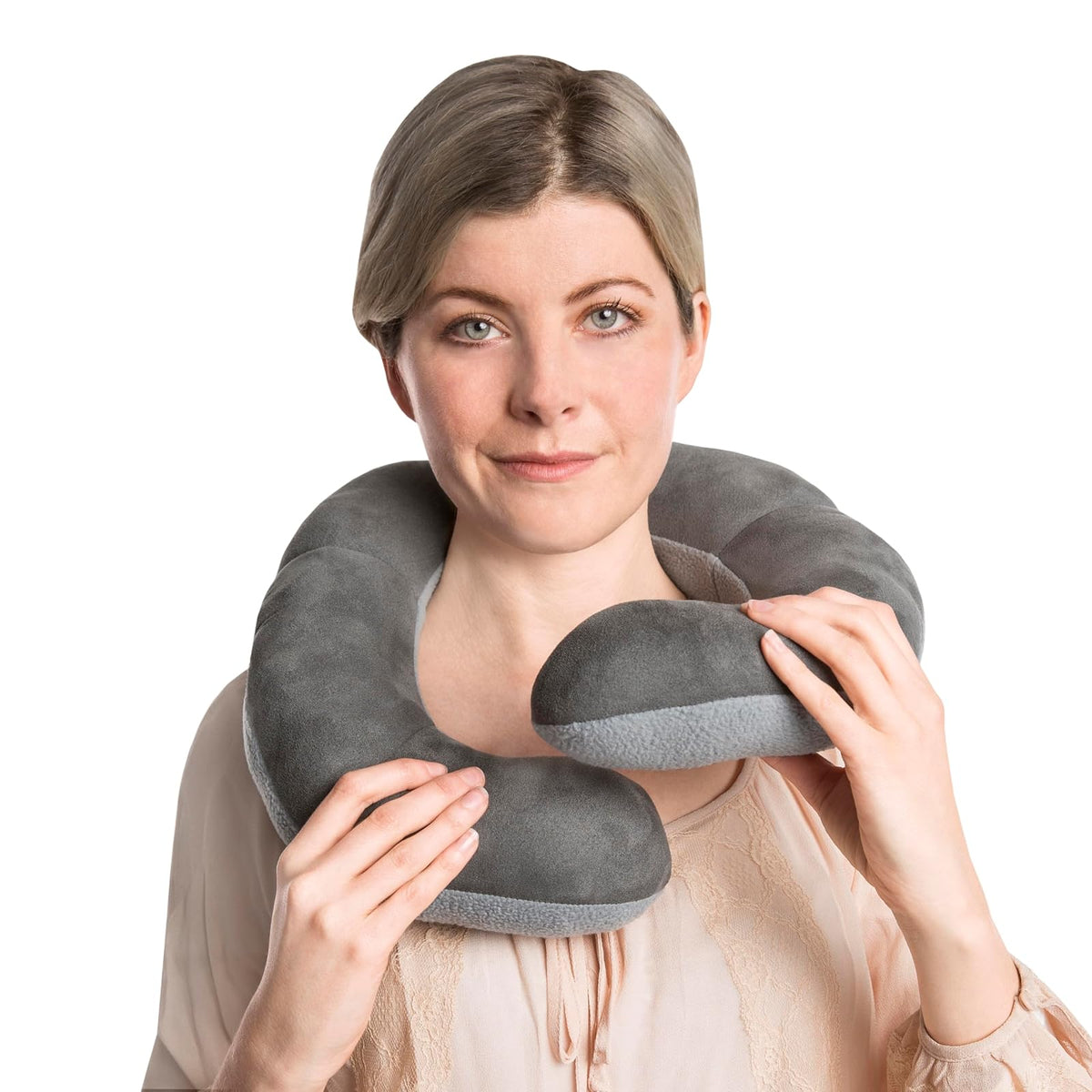 Travelon Deluxe Wrap-n-Rest - Almohada, Travelon Deluxe Wrap-n-rest - Almohada, gris oscuro/gris claro, Una talla