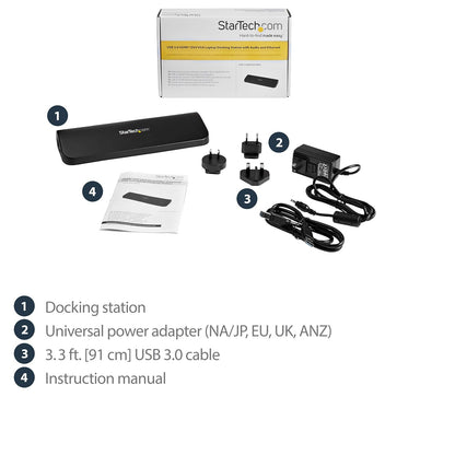 Replicador de Puertos Port Replicator Universal USB 3.0 para PC Portátil DVI HDMI VGA Audio Ethernet - Docking Station