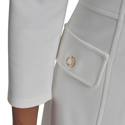 Tommy Hilfiger - Vestido para Mujer con Mangas 3/4 y Cuello de crepé