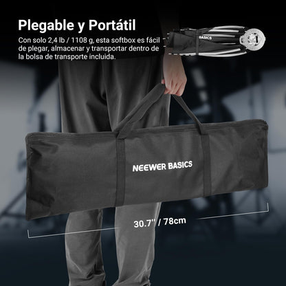 NEEWER 90cm Softbox Octagonal, Softbox de Montaje Bowens de Liberación Rápida con Rejilla de Panal, Difusor de Luz, para RGB CB60 CB60B CB200B MS60B MS60C MS150B S101-300W/400W Pro Vision 4 Q4, NS35P