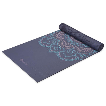Gaiam Tapete de Yoga Reversible Extra Grueso Antideslizante - Púrpura Illusion
