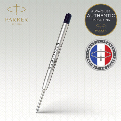 Parker QUINKflow - Recambios de tinta para bolígrafo de punta media, color negro, 3 unidades