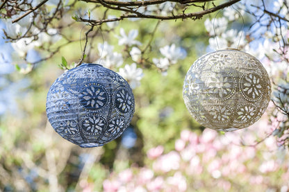 Allsop Home and Garden Soji Stella Boho Literna de globo, Perla