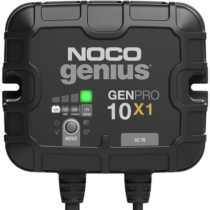 NOCO Genius GENPRO10X1 Cargador de Batería Marino Inteligente de 1 Banco, 10 A, 12 V
