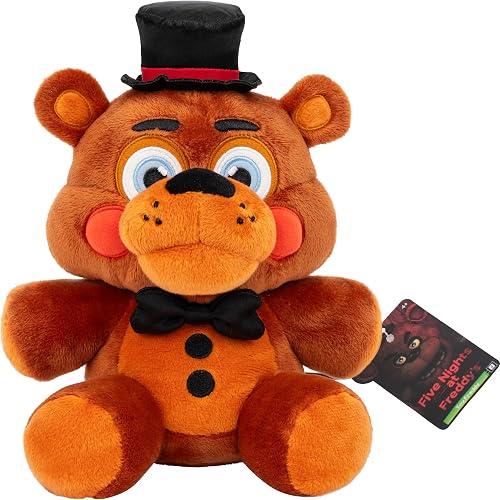 Jazwares Five Nights at Freddy'S Toy Freddy - Peluche de 8 Pulgadas con Material Suave y Ojos en la Oscuridad