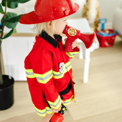 Melissa & Doug Disfraz de Bombero para Juego Imaginativo, Juego de Simulación (6 Piezas, 3-6 Años)