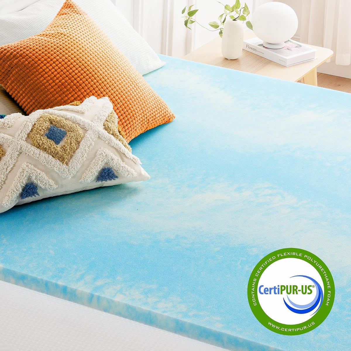 Best Price Mattress - Colchón de Espuma viscoelástica con Flujo de Aire de refrigeración AeroBreeze de 2 Pulgadas, Esencial para recámara, tamaño Queen