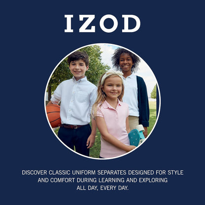 Izod Patinete Plisado para Uniforme Escolar Skort (Falda con pantalón Corto) para Niñas