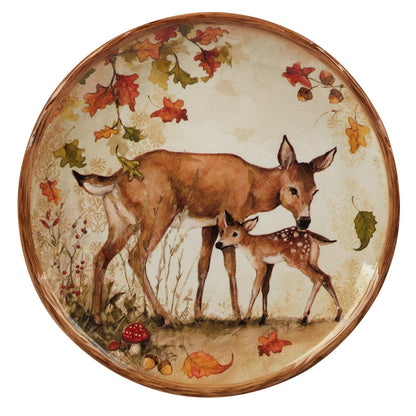 Certified International Pine Forest - Platos de ensalada/postre de 8.5 pulgadas, medianos, surtidos, juego de 4