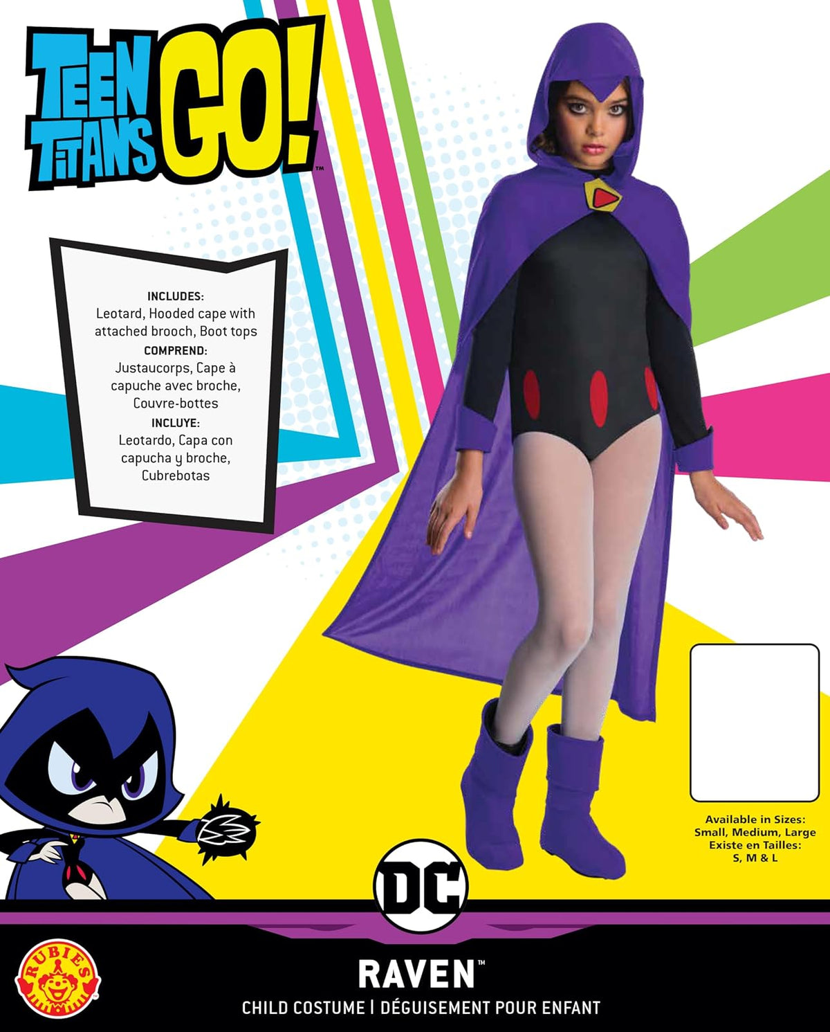 Rubie's Teen Titans Go Movie Costume Deluxe Raven, Medium