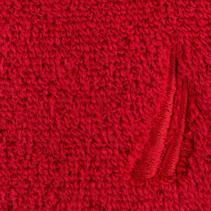 Nautica, Toalla Medio Baño 100% Algodón, Color Rojo, Montford.