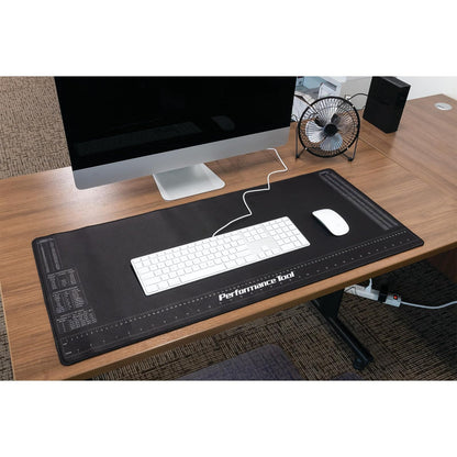 Performance Tool W88977 Estera de Neopreno con Regla y Tablas de Referencia, Resistente a Productos químicos, 16 Pulgadas x 35.75 Pulgadas, Protege la Superficie de Trabajo de solventes y aceites
