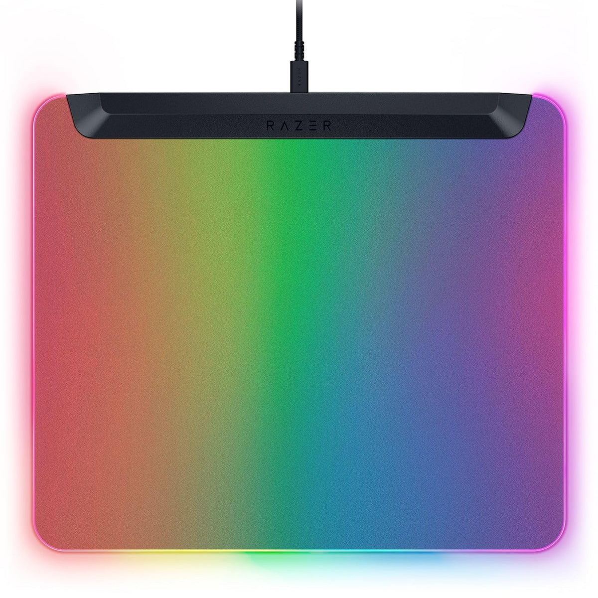 Razer Firefly V2 Pro - Alfombrilla de Mouse RGB Totalmente iluminada para Juegos: diseño retroiluminado, iluminación Croma de 15 Zonas, Puerto USB 2.0, Cable USB Tipo C Desmontable, Superficie