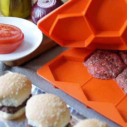 Shape+Store Burger Master Sliders 10 en 1 Innovador recipiente para prensa de hamburguesas y congelador