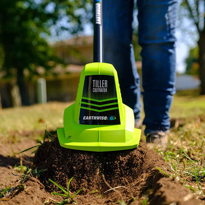 Earthwise Power Tools by ALM TC70020IT - Cultivador eléctrico inalámbrico de jardín de 20 voltios, 7.5 Pulgadas, (batería de 2 AH y Cargador rápido Incluido), Verde