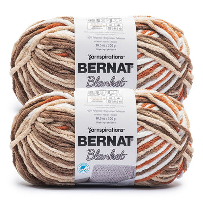 Bernat Blanket Estambre Chenille, Paquete de 2, Súper Voluminoso - WOODLAND VARG.