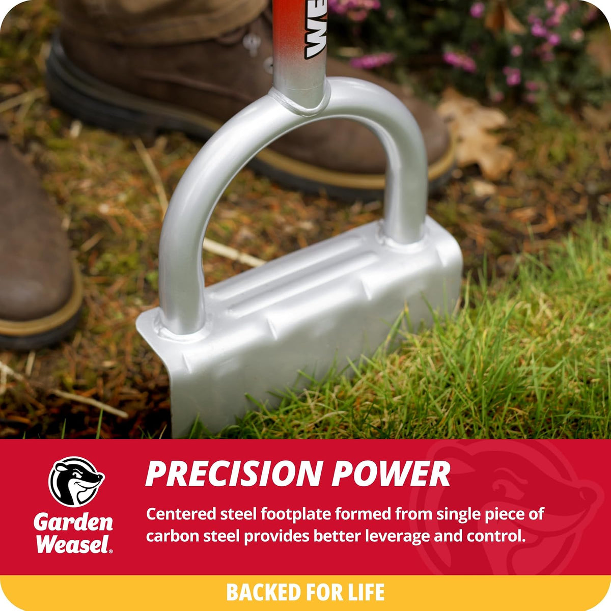 Garden Weasel Bordeador Edger-Chopper 91714 Rojo Acero al Carbono