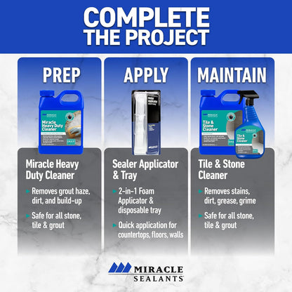 Miracle Sealants aplicador y bandeja para selladores de azulejos, piedra y lechada