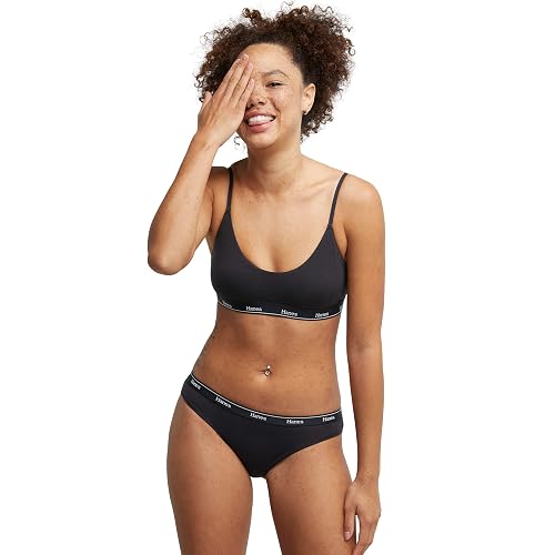 Hanes Originals - Paquete de Bragas elásticas de algodón Transpirable, Paquete de 6 Bikini Estilo Ropa Interior para Mujer