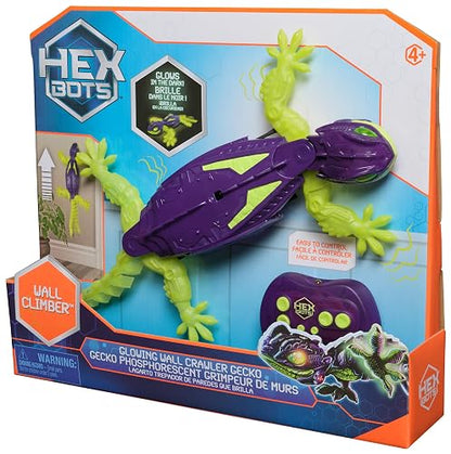 Hex Bots, Glow-in-The-Dark Gecko, Juguetes robóticos por Control Remoto Recargables, Juguetes Que Trepan por Las Paredes para gastar bromas, para niños y niñas a Partir de 4 años