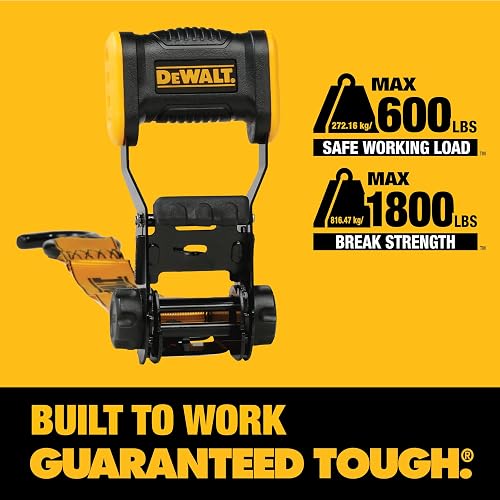 Dewalt Correas de Amarre de Trinquete de 1.25 in x 12 ft, 1800 LB, Paquete de 4, DXBC18004