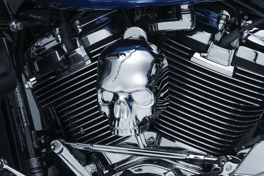 Kuryakyn 5730 Accesorio Acento Motocicleta Cubierta Bocina Calavera Cromo Aluminio para Harley-Davidson 17-19